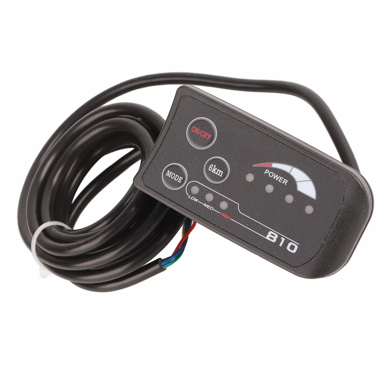 Wyświetlacz LED do roweru elektrycznego 810 z 5-przewodowym kablem, panel sterowania, rower elektryczny, wyświetlacz LED 810, z 5-przewodowym kablem, panel sterowania