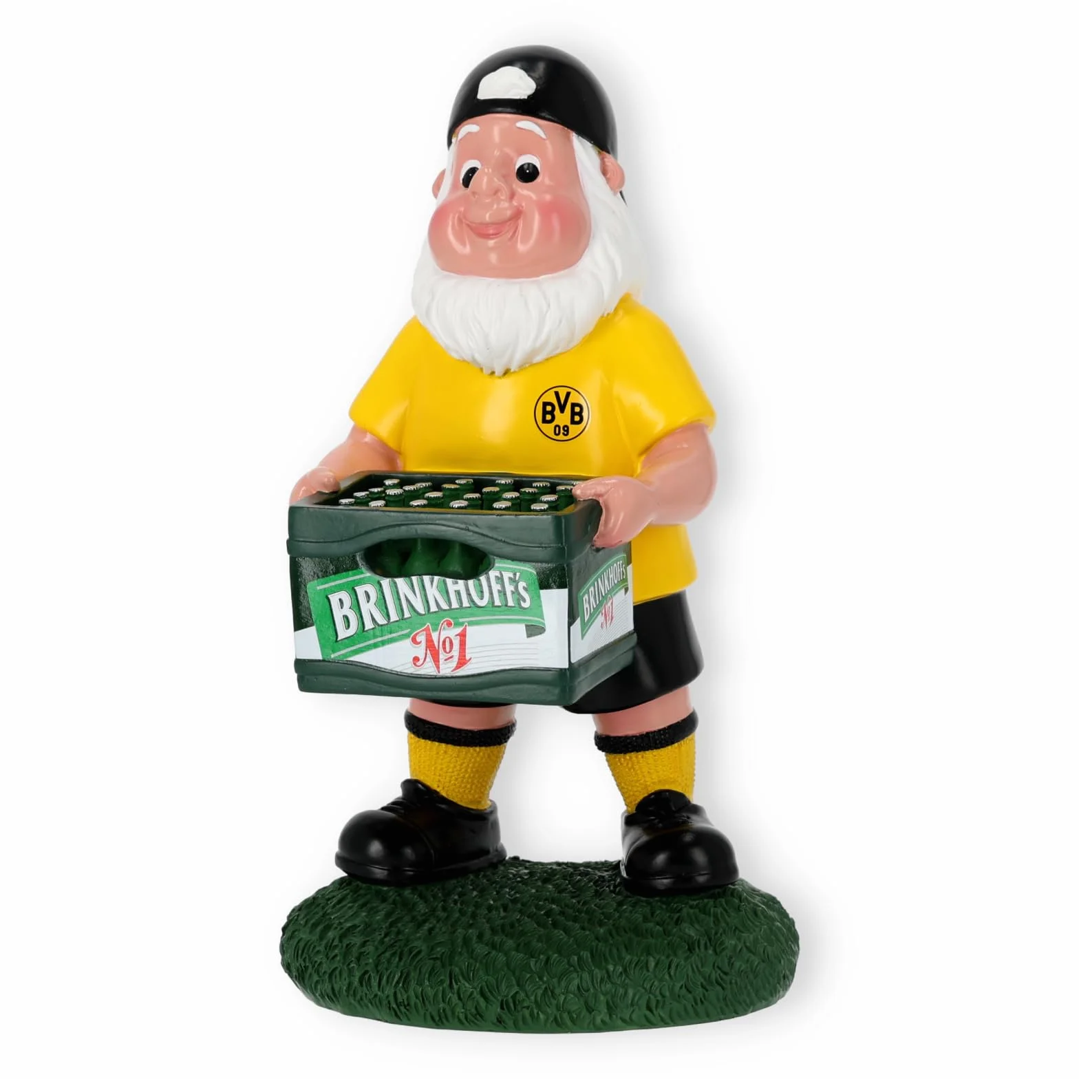 Borussia Dortmund BVB kuferek na piwo w kształcie krasnala ogrodowego 33x18x12 cm