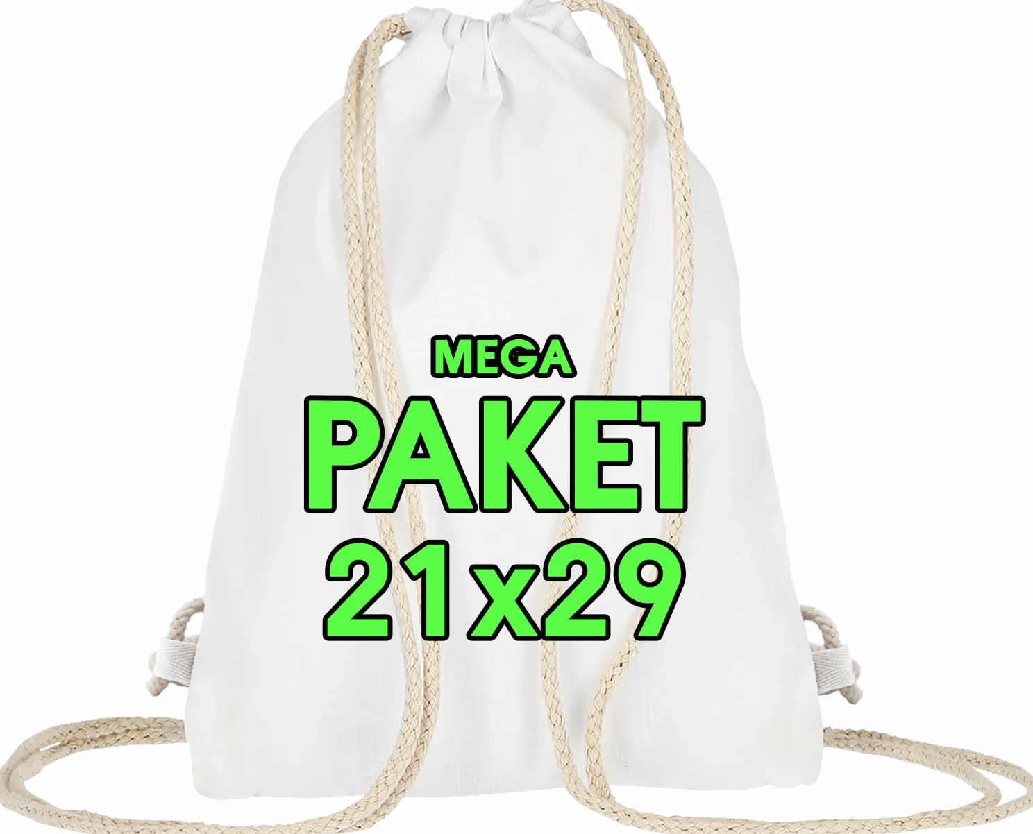 ELES VIDA Bawełniana torba dla dzieci, zestaw 21 x 29 cm - mała torba sportowa, torba na siłownię - mały plecak, torba materiałowa, torba z certyfikatem Oeko-TEX®