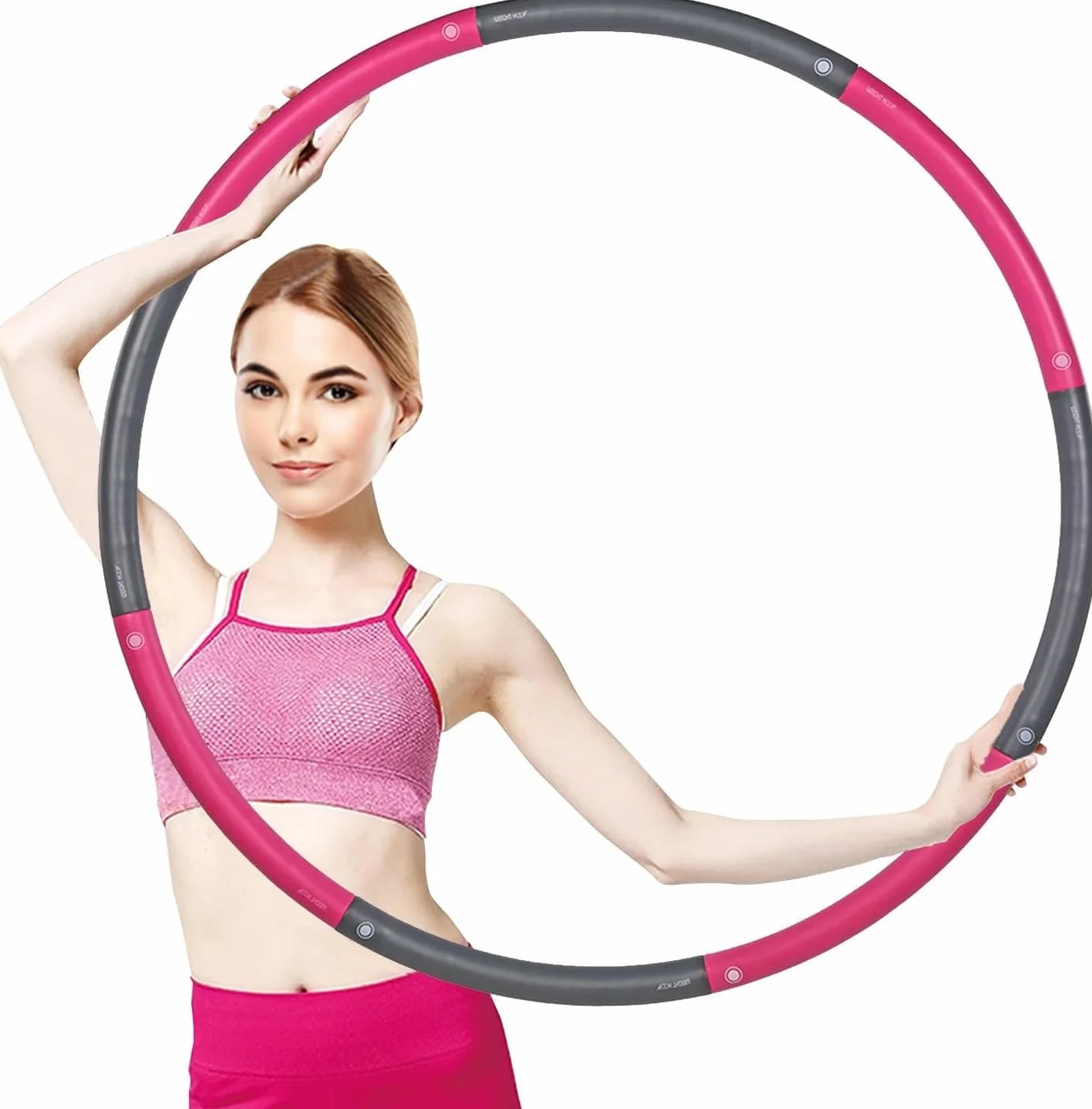 2,3 kg, hula hop, dla dorosłych, do odchudzania, dla zaawansowanych, 8-częściowych i 100 cm urządzenie fitness do domu, hula hop, fitness