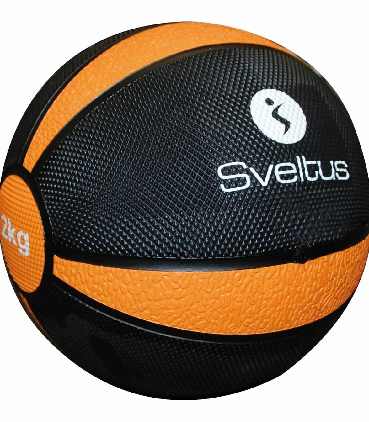 sveltus 884 Médecine Ball 4 kg Avec poignées piłka lekarska, czarna/pomarańczowa, (poids disponibles: 4, 6, 8 et 10 kg) -4