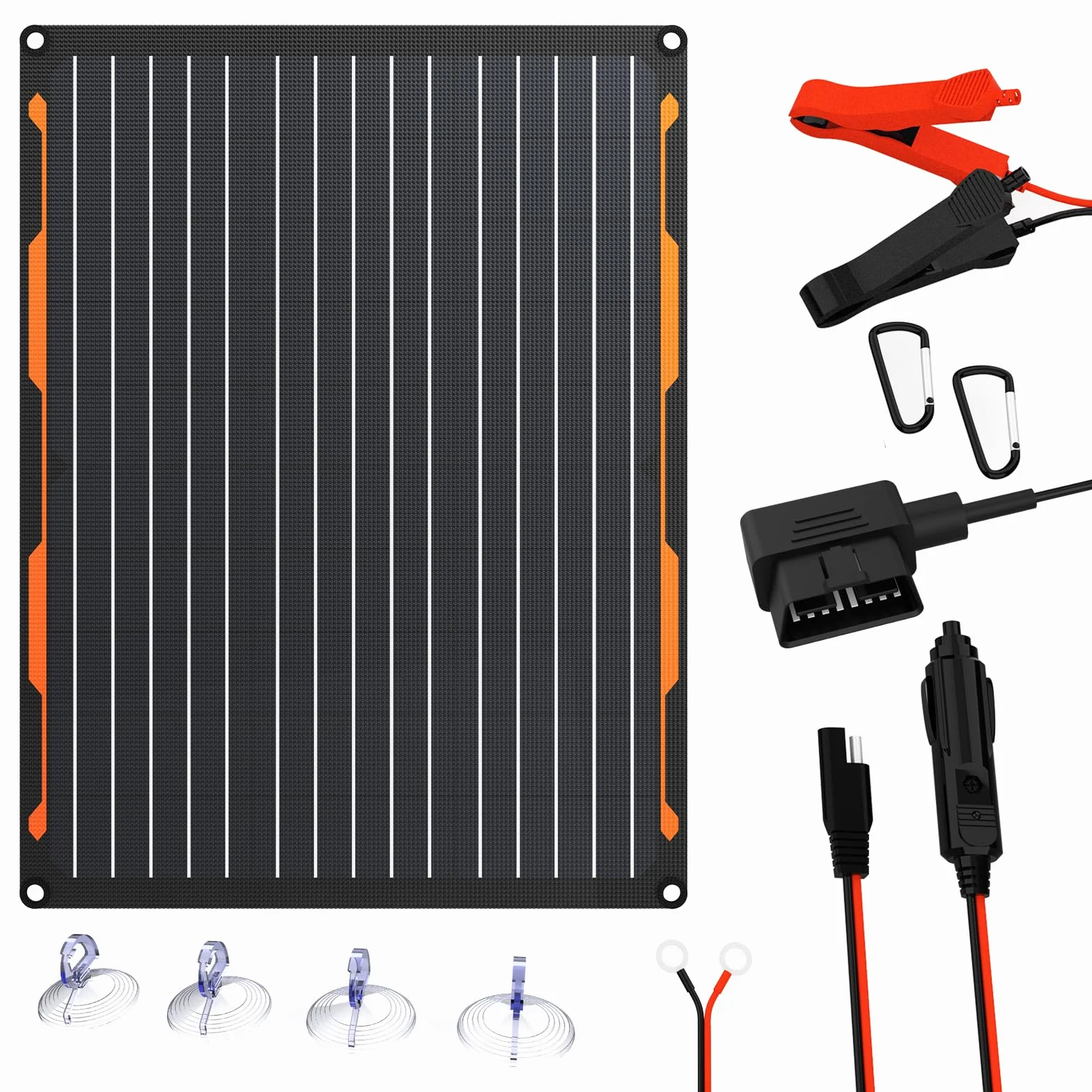 Solarna ładowarka samochodowa 12 V 20 W moduł solarny IP67 wodoodporny panel słoneczny przenośna ładowarka SAE kabel połączeniowy do samochodu, łodzi, motocykla, przyczepy, kampera itp