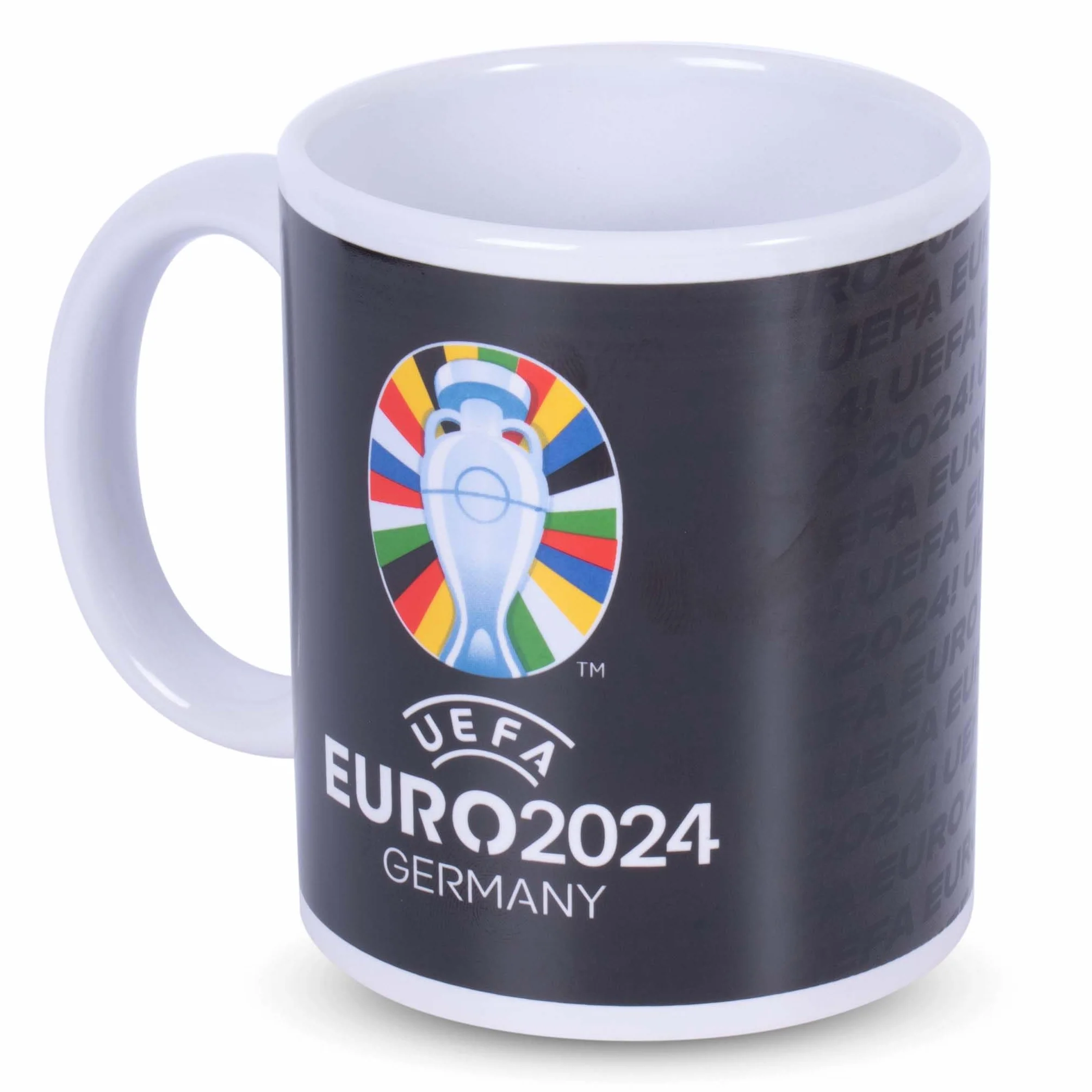 Hy-Pro Kubek ceramiczny Euro 2024, oficjalnie licencjonowany, czarny