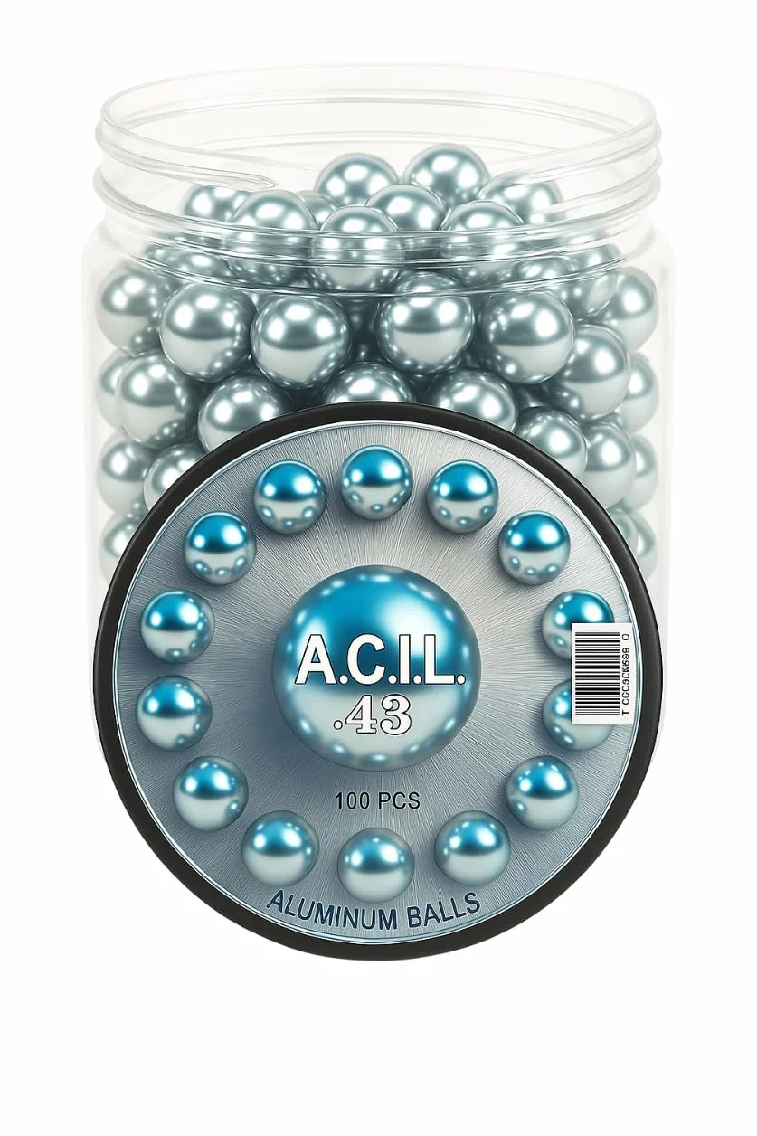 Kulki aluminiowe w 43 Kaliber Solid Resuable Seamless Paintballs do wysokiego uderzenia, treningu, ćwiczeń celowych i obrony .43 Cal.