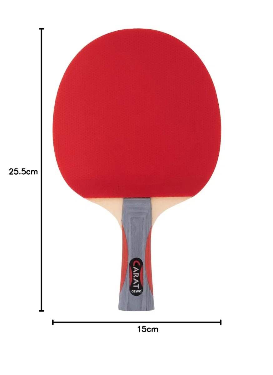 GEWO Carat rakieta do tenisa stołowego – zatwierdzona przez ITTF uniwersalna rakieta do tenisa stołowego z wyważoną równowagą Spin-Speed, gotowa rakietka z szybkim pokryciem i wysokimi właściwościami