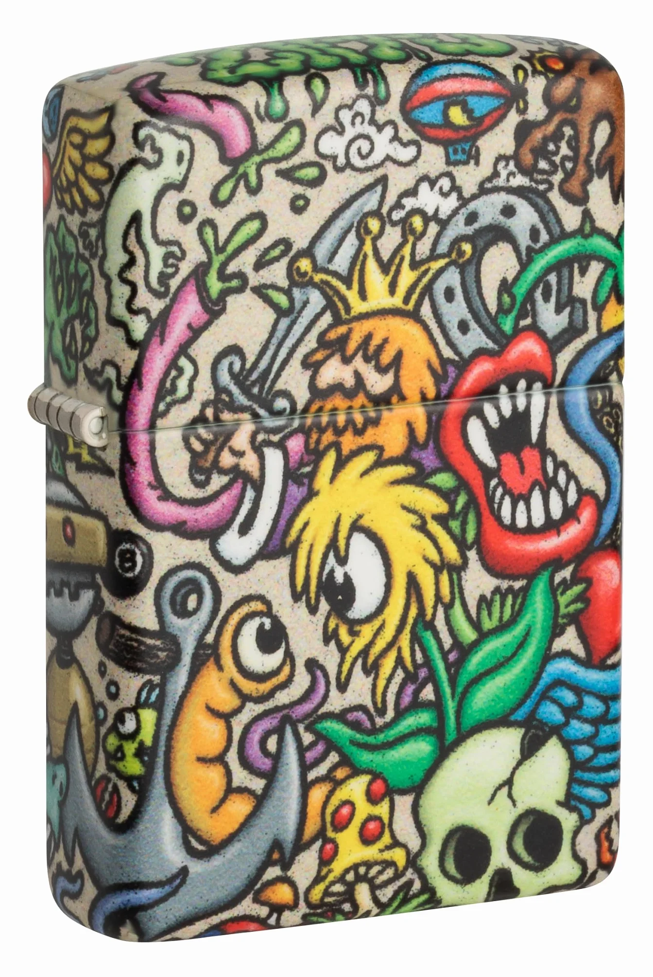 Zippo Tattoo Theme Zapalniczka Sztormowa, Kolorowy Nadruk, do Napełniania, Wielokrotnego Użytku, Wiatroodporna Konstrukcja, Pudełko na Prezent, Wykonano w USA, Kolor 540°