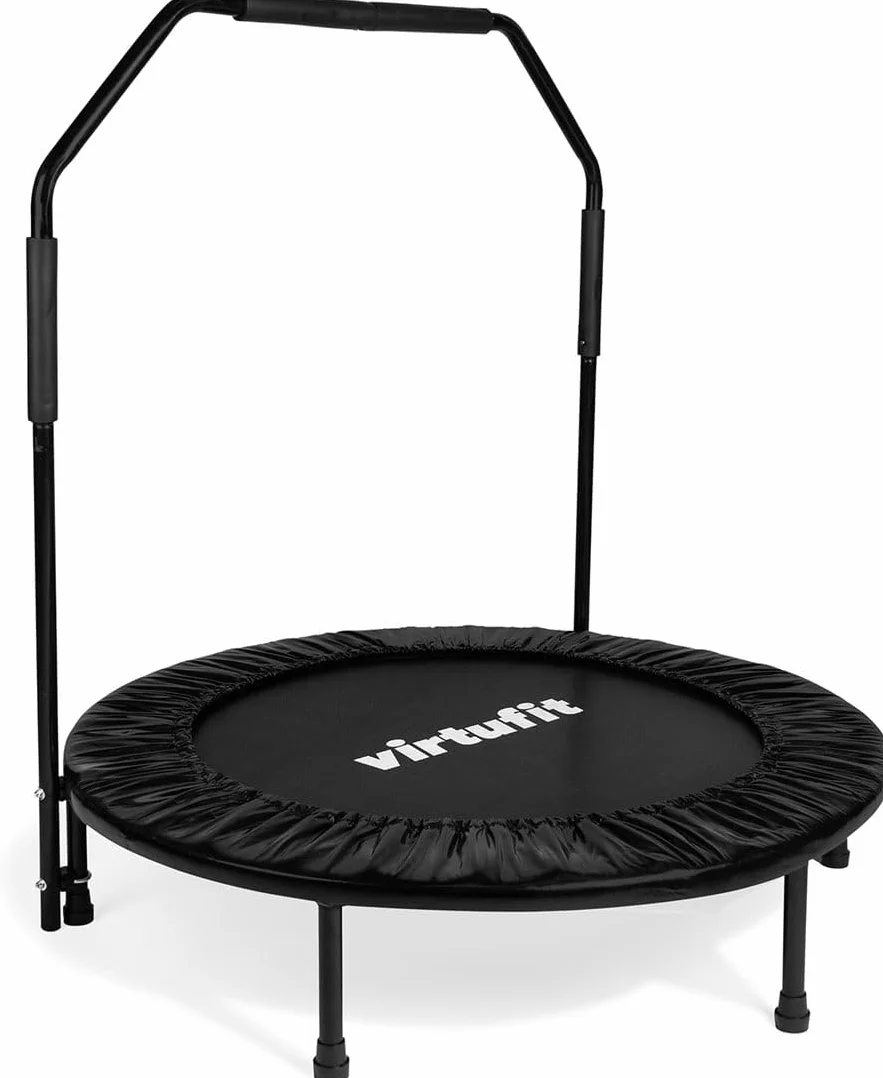 VirtuFit Składana trampolina fitness z uchwytem – czarna – 100 cm