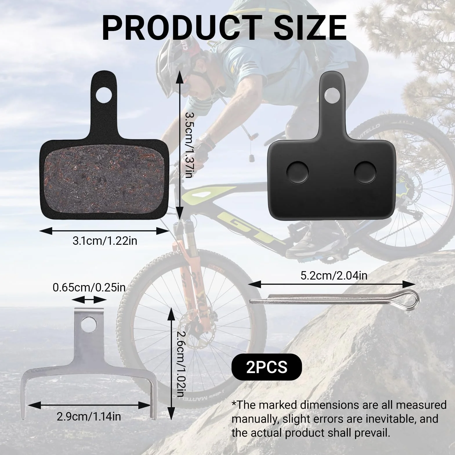 2 pary klocków hamulcowych do rowerów, półmetalowe klocki hamulcowe z żywicy, klocki hamulcowe MTB, wysokiej jakości klocki hamulcowe do zamienników do Tektro, Shimano B01S B03S B05S MT200