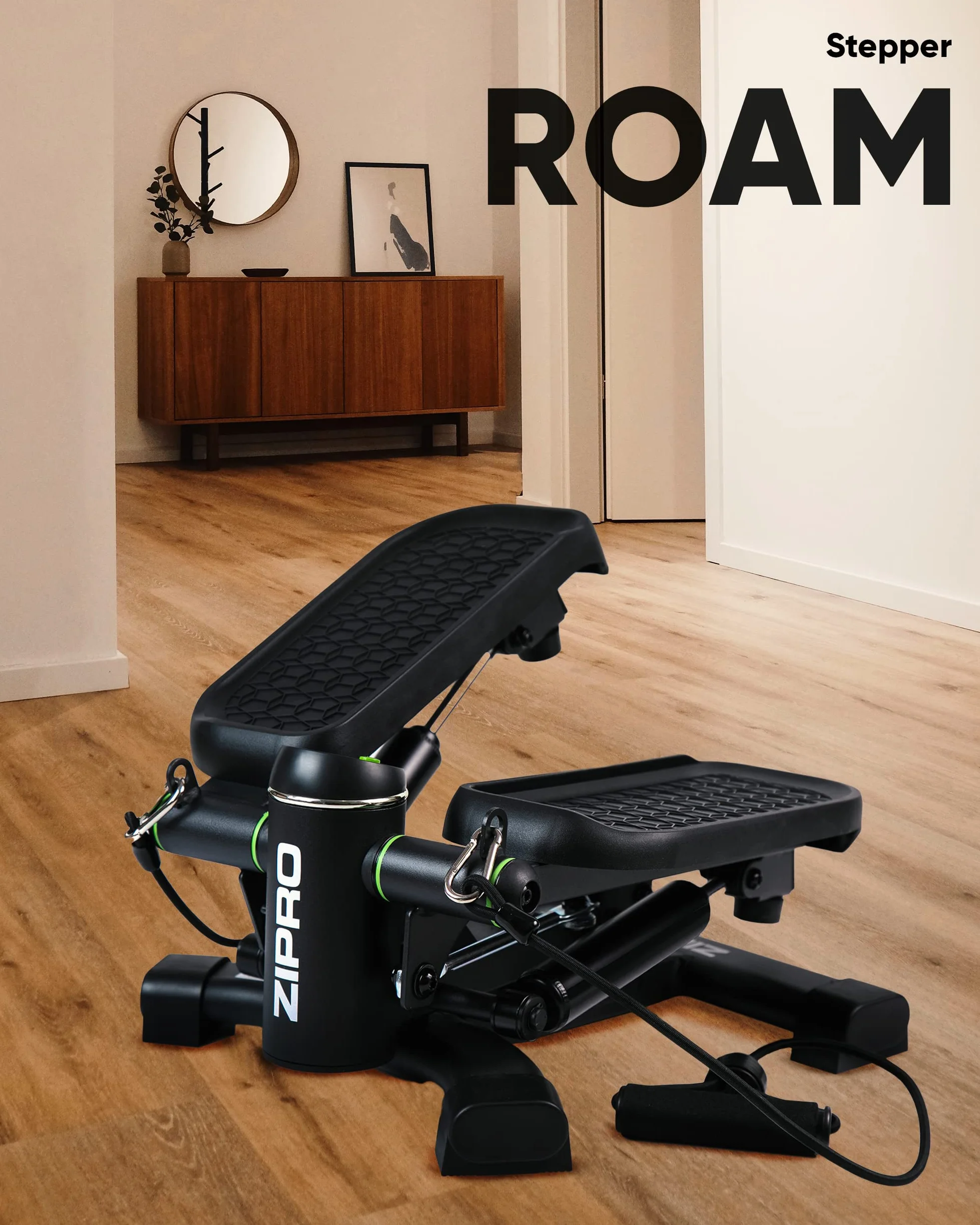 Zipro Roam Swing Stepper, Czarny, 40 x 36 x 24 cm