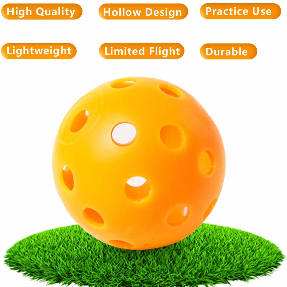 THIODOON Piłka do ćwiczeń golfowych, przepływ powietrza, puste piłki golfowe, 40 mm, plastikowe piłki golfowe do treningu huśtawki, strzelnica do domu, na zewnątrz, gry w golfa, dla dorosłych, dzieci,
