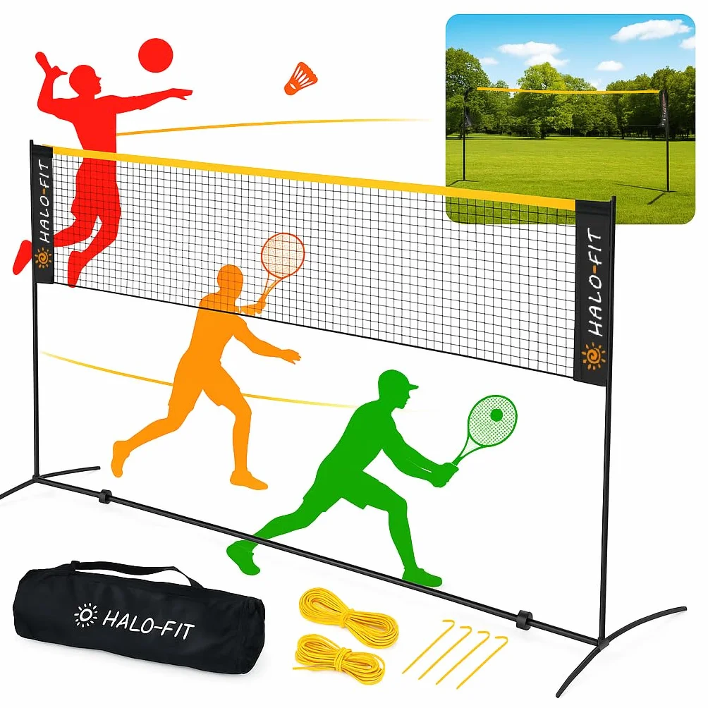 Siatka Składana Uniwersalna 3w1 Badminton Tenis Siatkówka