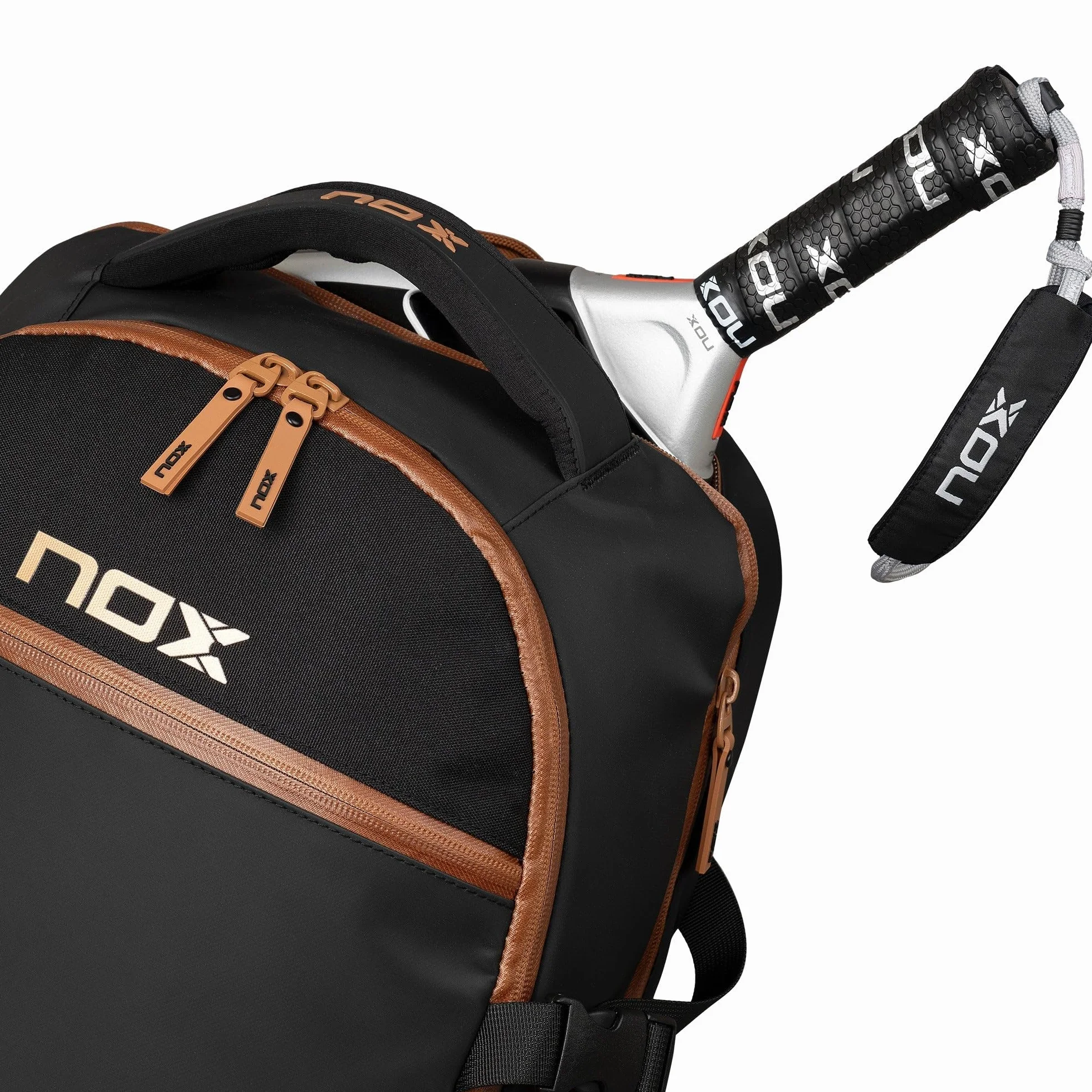 NOX Plecak LUXURY OPEN SERIES czarny/brązowy