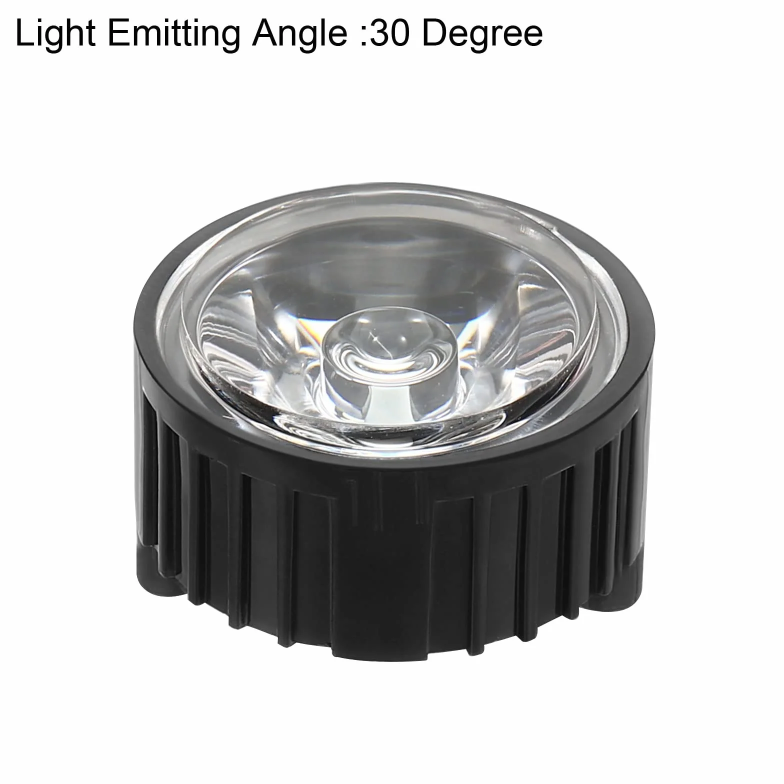 PATIKIL Obiektyw LED 20 mm 30 stopni z uchwytem stojaka, 20 zestawów soczewek LED do latarki, lampy DIY, czarna