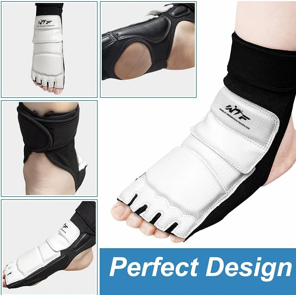 Langray Pie Protector Taekwondo Tobillera Soporte Protección Equipo de Entrenamiento de Boxeo MMA Saco de Boxeo Karate Artes Marciales Kickboxing Kung Fu