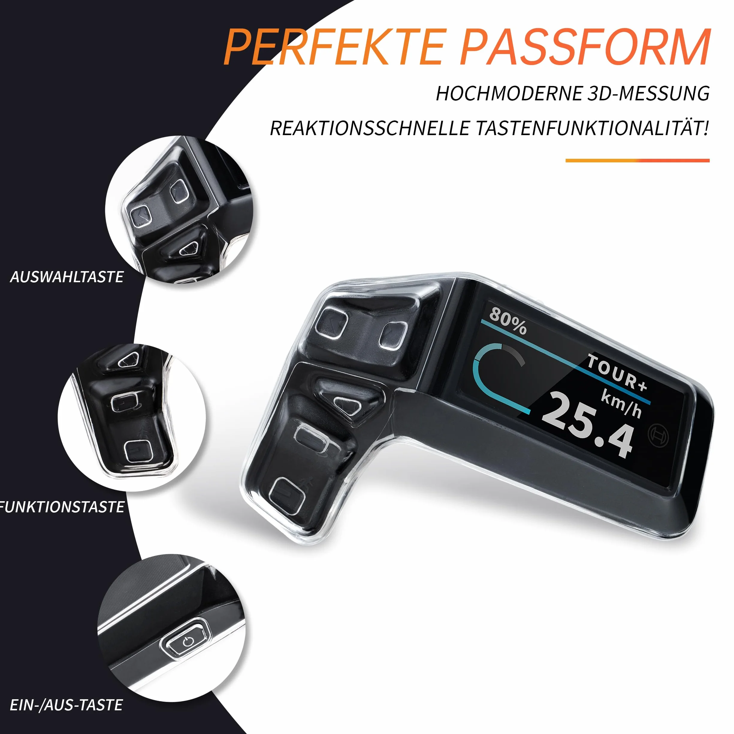 i-LEFANTE Etui ochronne do Bosch Purion 200, osłona ekranu roweru elektrycznego, przezroczysta i wodoodporna, ochrona przed wstrząsami i zarysowaniami (zestaw 1 szt.)