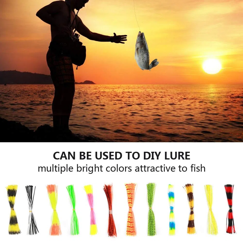 Silikonowe spódnice 600 nici Jig Lure spódnice Miękkie silikonowe spódnice przynęty Wymiana akcesoriów dla DIY Spinnerbaits Jig Lure akcesoria do wiązania much