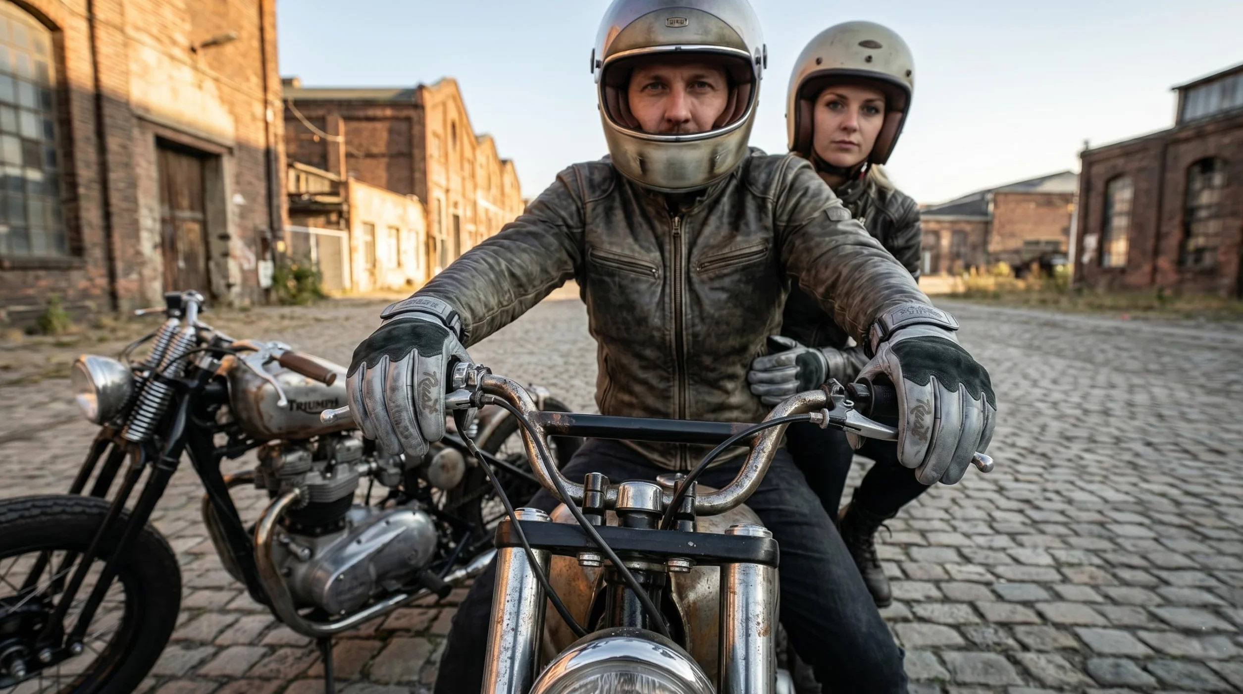 TLA RUST Skórzane rękawiczki motocyklowe vintage CE 2XS-4XL dotykowe ochrona uderzeń