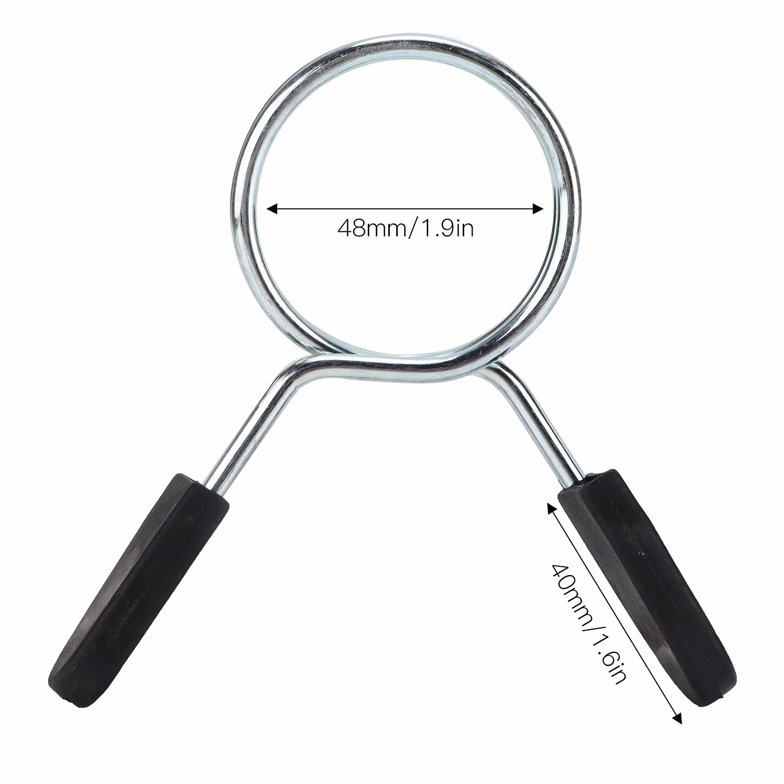 Klips Sprężynowy do Sztangi 24mm 48mm Zacisk Kołnierz Blokada Zestaw 4 Szt. do Podnoszenia