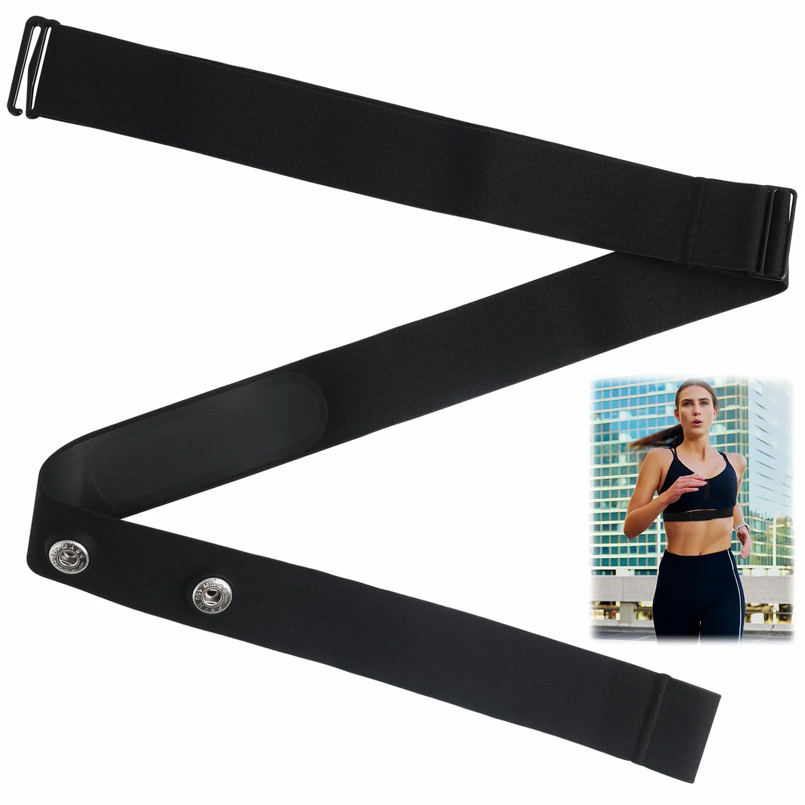 Pasek wymienny do paska piersiowego ANT+ i Bluetooth Polar H9, kompatybilny z Coospo, Wahoo, uniwersalny rozmiar M-XL (65-95 cm), niezawodne monitorowanie tętna