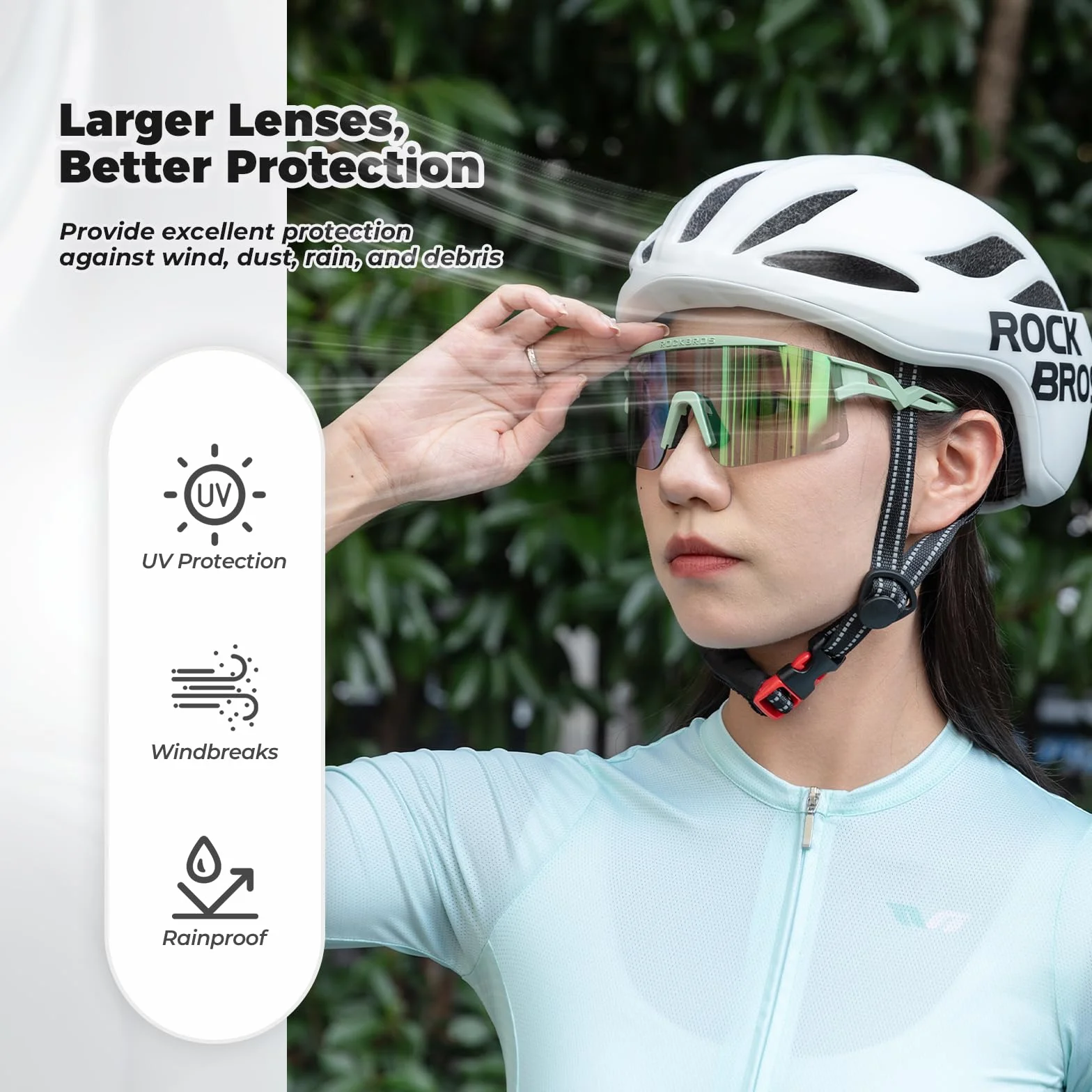 ROCKBROS Okulary rowerowe fotochromatyczne z polaryzacją i filtrem przeciwmgielnym sportowe