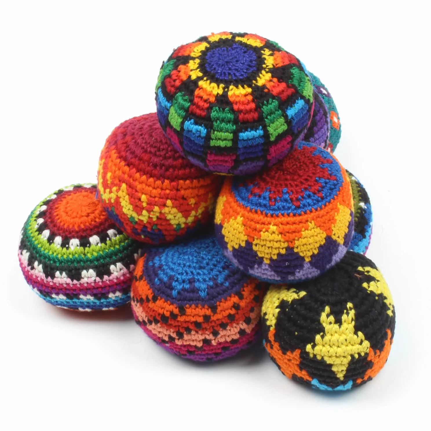 Hacky Sack, śpiwory z dzianiny, piłki do żonglowania, worki haki, piłki do kopania, różne kolory i style, zestaw 3 szt