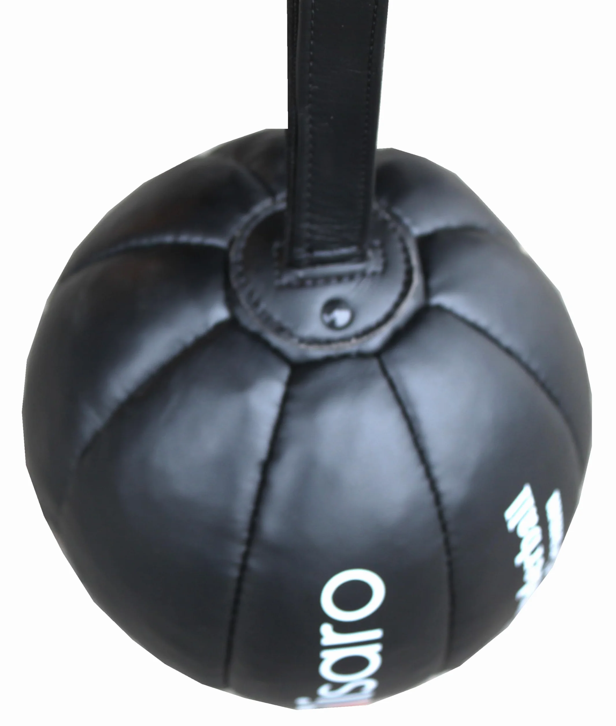 lisaro Piłka do rzucania ze skóry PU, kolor czarny, średnica ok. 18-20 cm. Rozmiar 1500 g