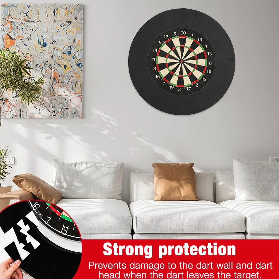 Mineup Pierścień ochronny do darta Catchring Surround, 5 szt. Dart Surround pierścień ochronny, 45cm pierścień ochronny tarczy do darta, ochrona ściany tarczy do darta, Dartboard Surround Eva