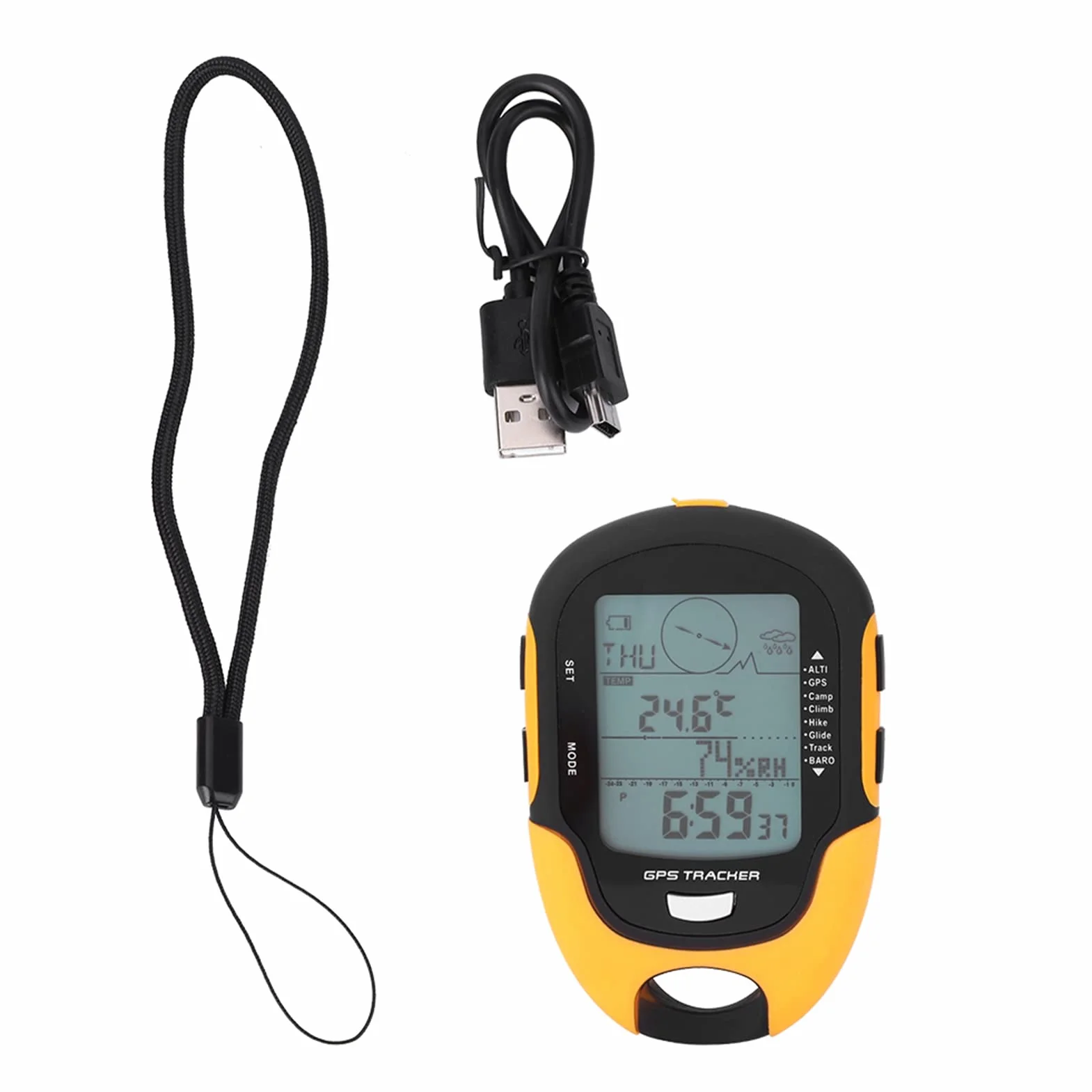 Ręczny Nawigator GPS Beidou z Barometrem i Wysokościomierzem USB do Wędrówek