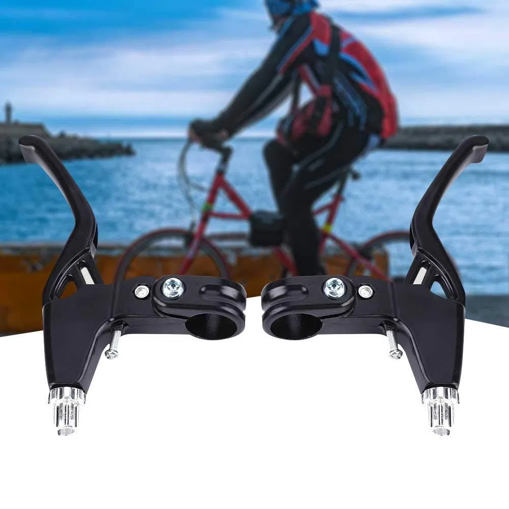 Dźwignie hamulca rowerowego, ze stopu aluminium, uchwyt hamulca, jedna para, do roweru górskiego, szosowego, akcesoria (czarne)