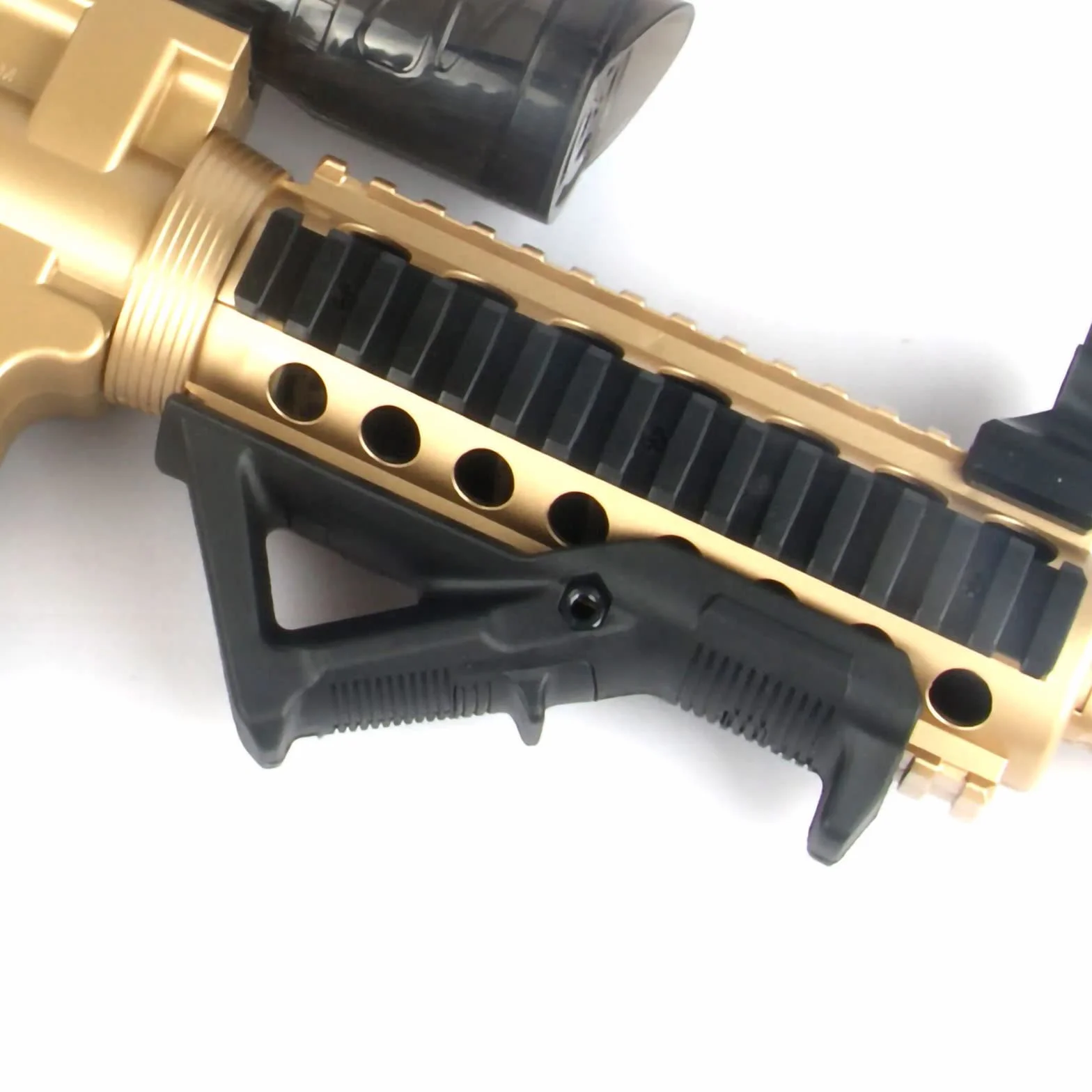 Angled Fore Grip, standardowy uchwyt przedni Airsoft, kątowy ergonomiczny uchwyt, nylonowy AFG1 trójkątny uchwyt z przodu do szyny tkackiej 20 mm, czarny