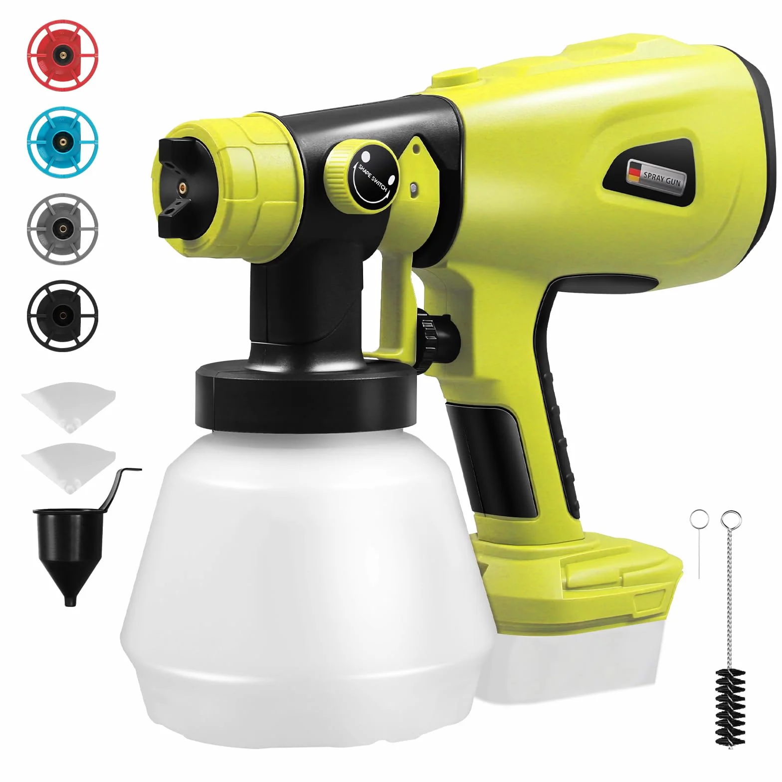 Ryobi 18 V Akumulatorowy Pistolet Natryskowy z 4 Dysze i 3 Wzory