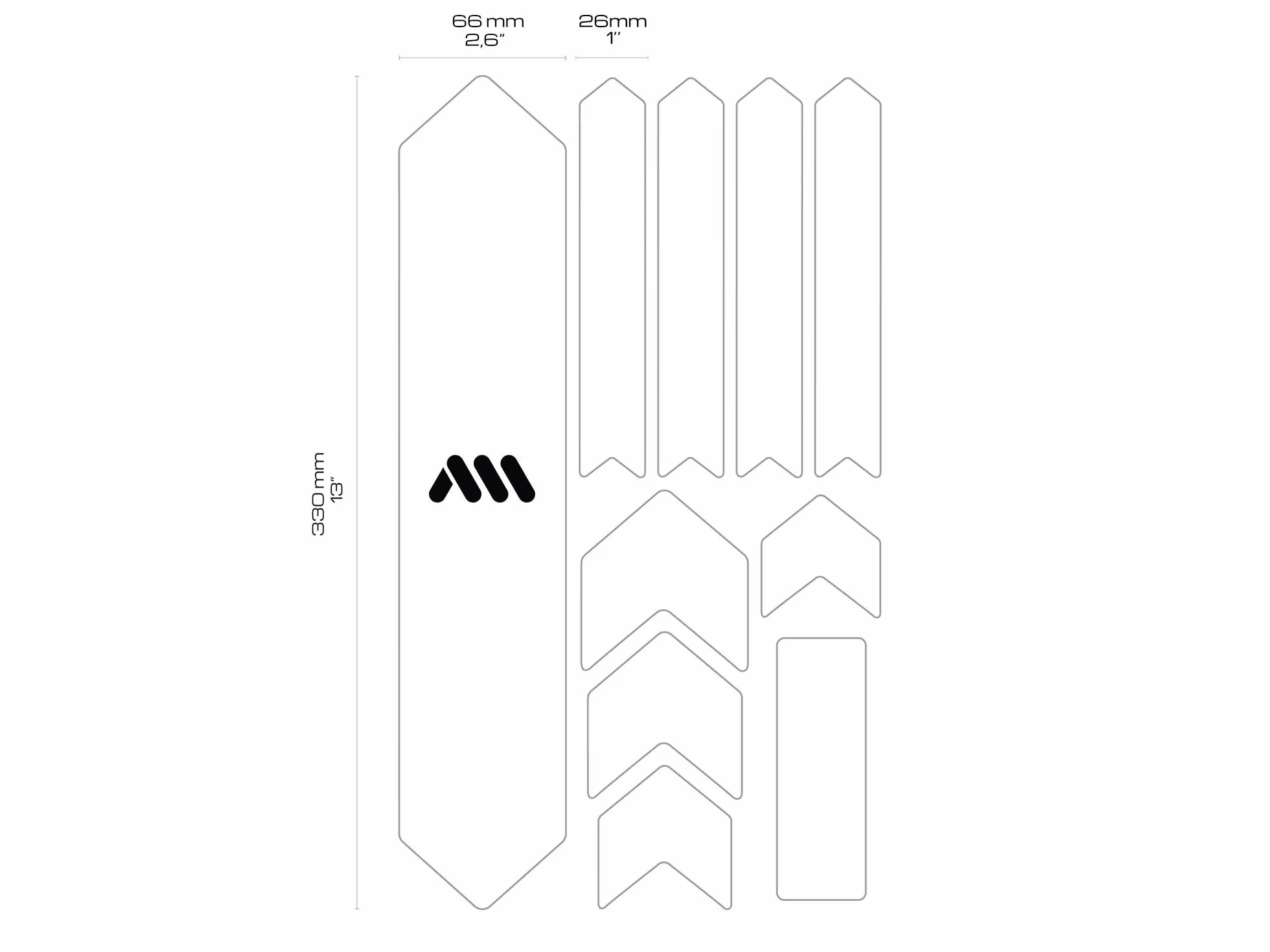 All Mountain Style AMS High Impact Frame Guard Extra - Chroni rower przed zarysowaniami i wgnieceniami, Red Bull Hard Grey