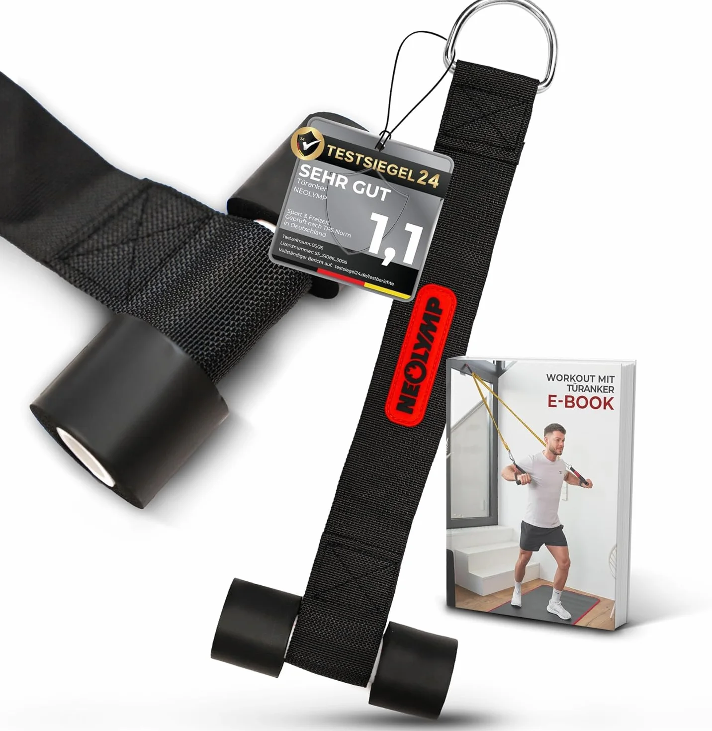NEOLYMP Kotwa do drzwi, mocowanie do taśm fitness, Sling Trainer, idealna do podciągania i taśm terapeutycznych