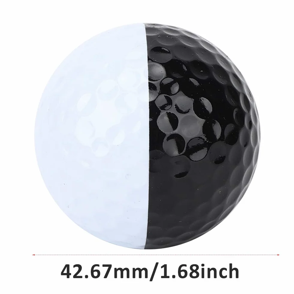 Vbest life 5 sztuk piłek golfowych, czarno-białe dwuwarstwowe piłki golfowe do akcesoriów do treningu golfowego