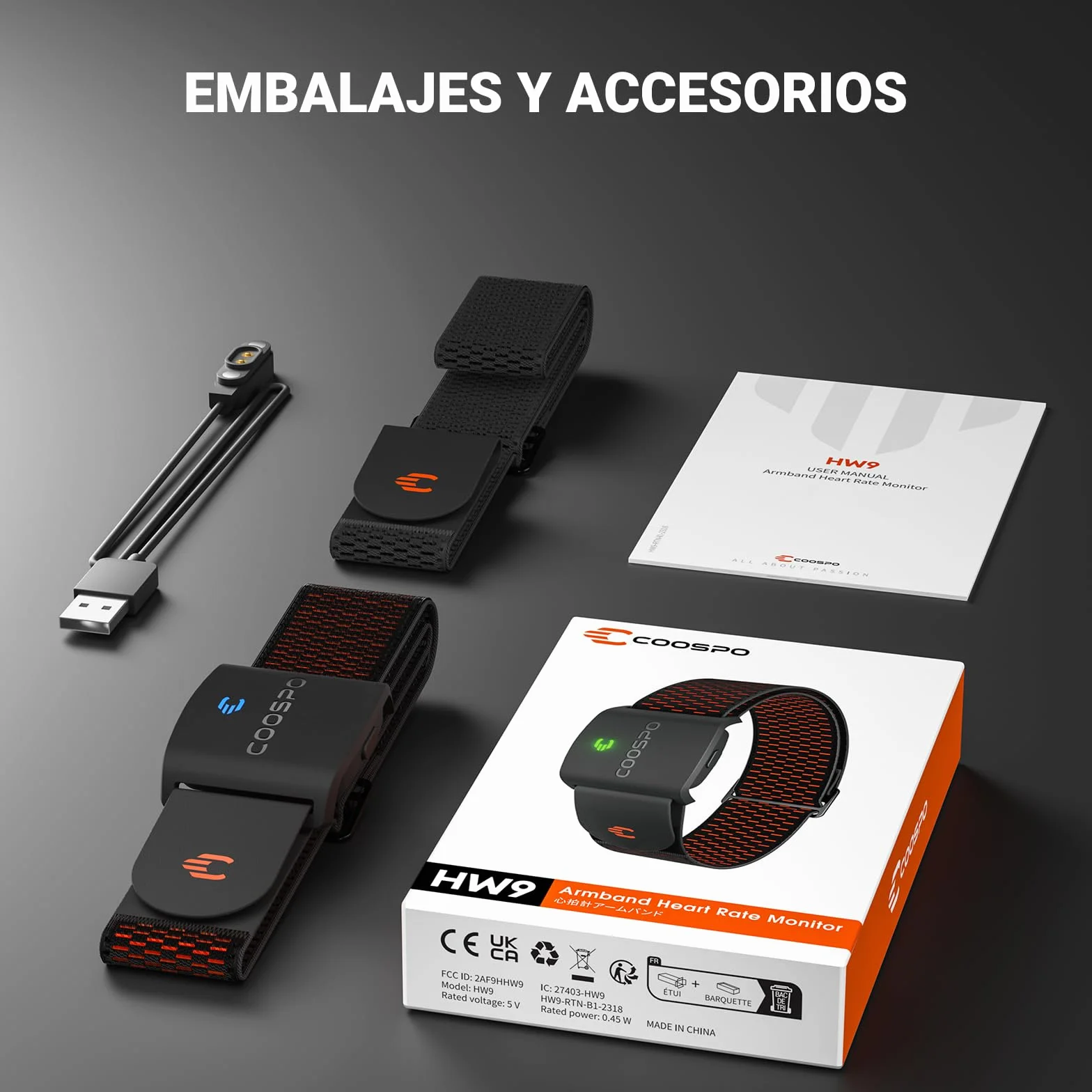 COOSPO HW9 czujnik tętna Bluetooth ANT+ IP67 pulsometr kompatybilny Polar Wahoo Garmin Zwift