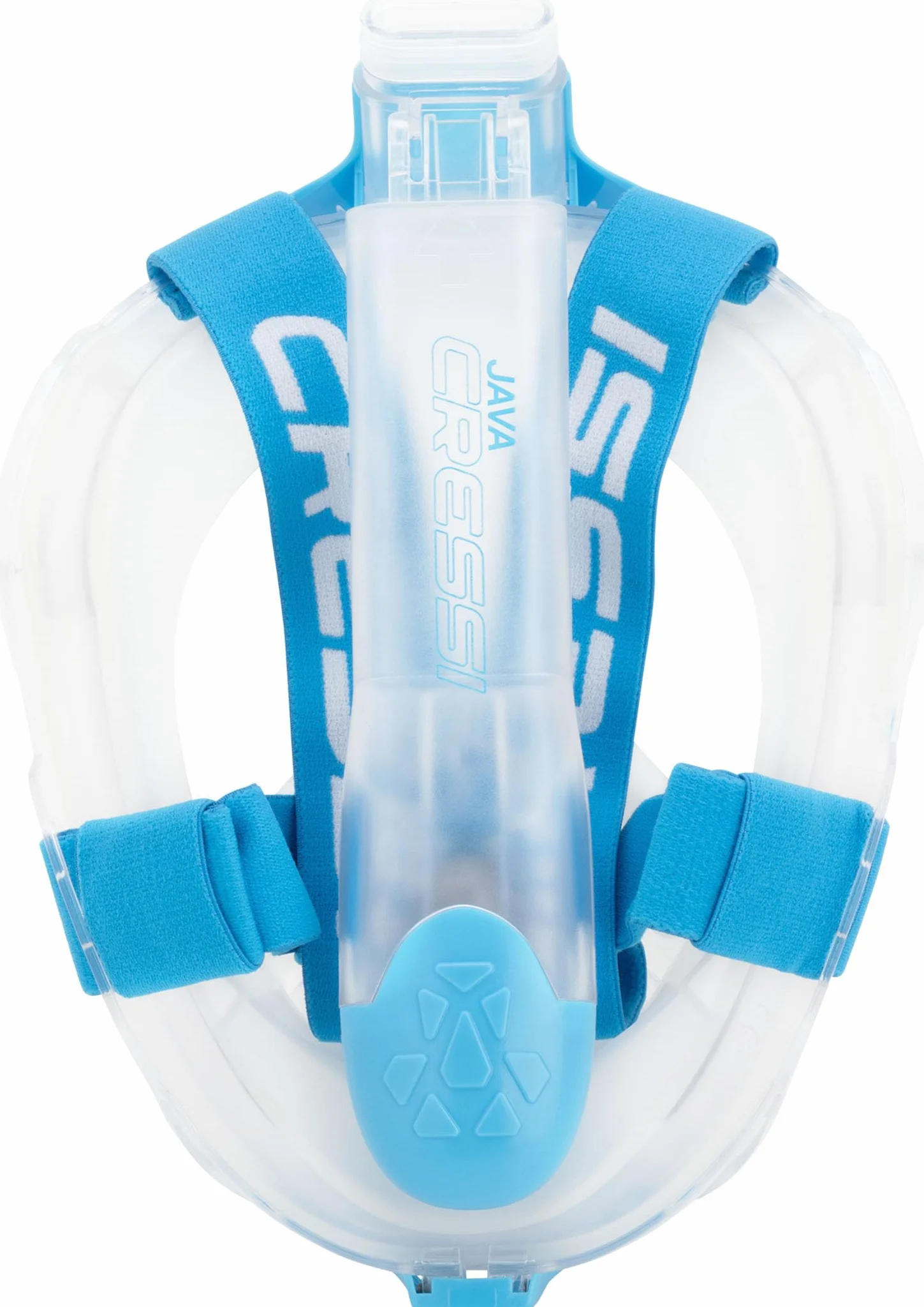 CRESSI Java Full Face Mask - Full Face Snorkel Mask, Ultra Clear Anti Fog Lens, 100% Silicone, Snorkel Dry with Safety Valves