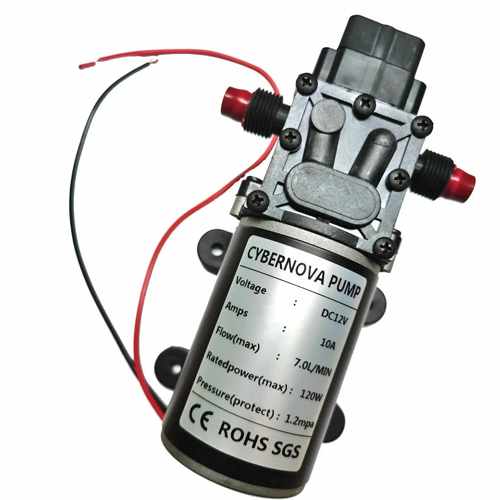 CYBERNOVA DC12V 7L / min 174 PSI Wysokociśnieniowa samozasysająca membranowa pompa do świeżej wody do kempingu/łodzi/przyczepy kempingowej/ogrodu/pojazdu/czyszczenia kampera