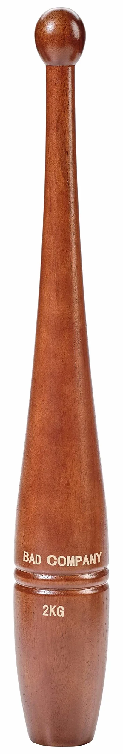 Bad Company Wooden Indian Club Bell I udziec zamachowy z tłoczonego drewna wraz z uszczelką I 2 kg