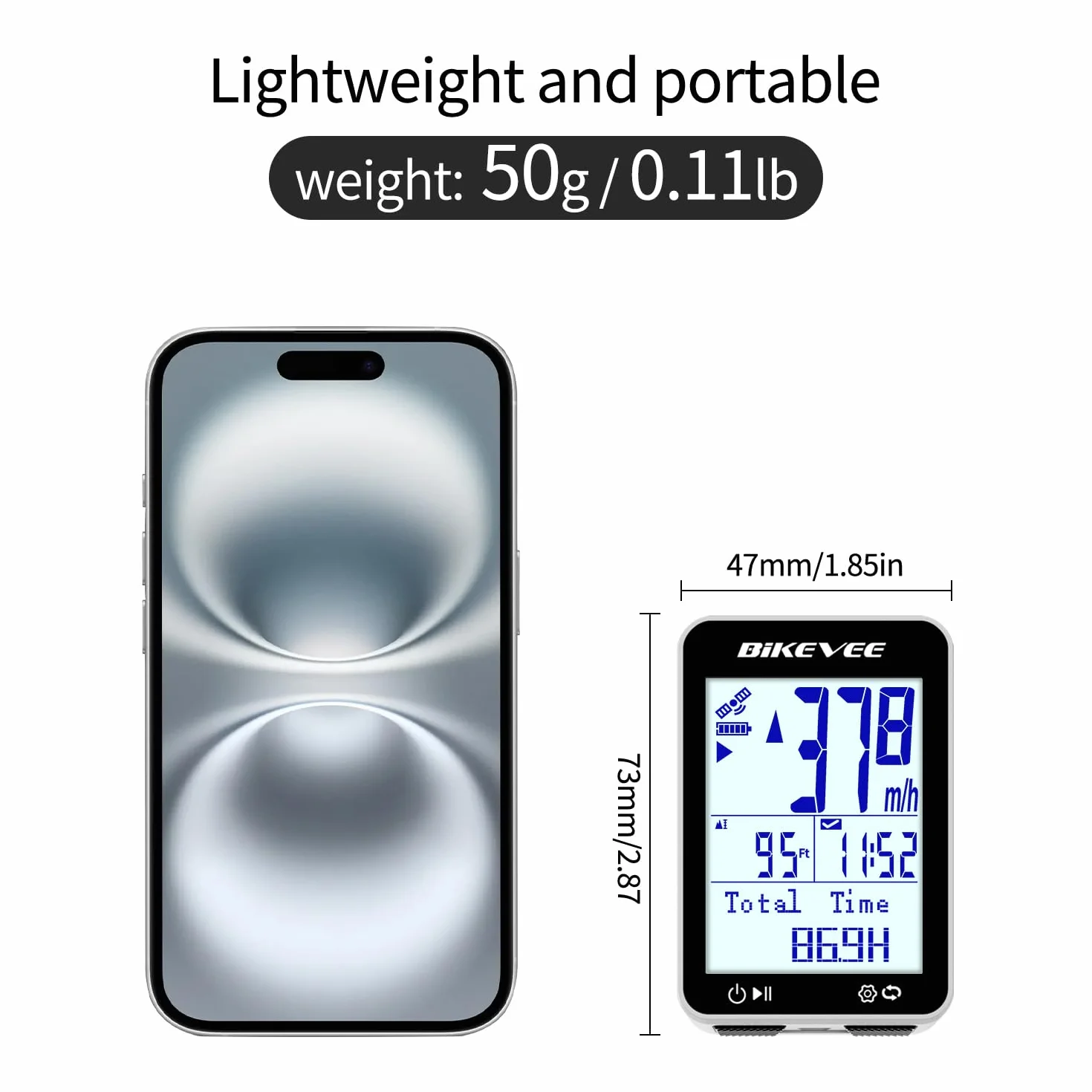Bezprzewodowy komputer rowerowy IPX7, 6.1 cm LCD prędkościomierz MPH km/h