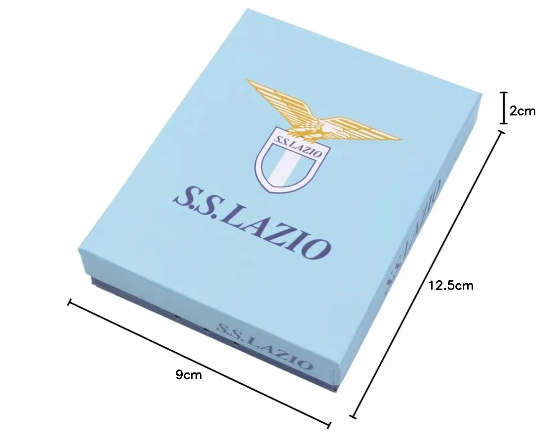 Portfel skórzany SS LAZIO z wytłoczonym logo, oficjalny produkt, czarny