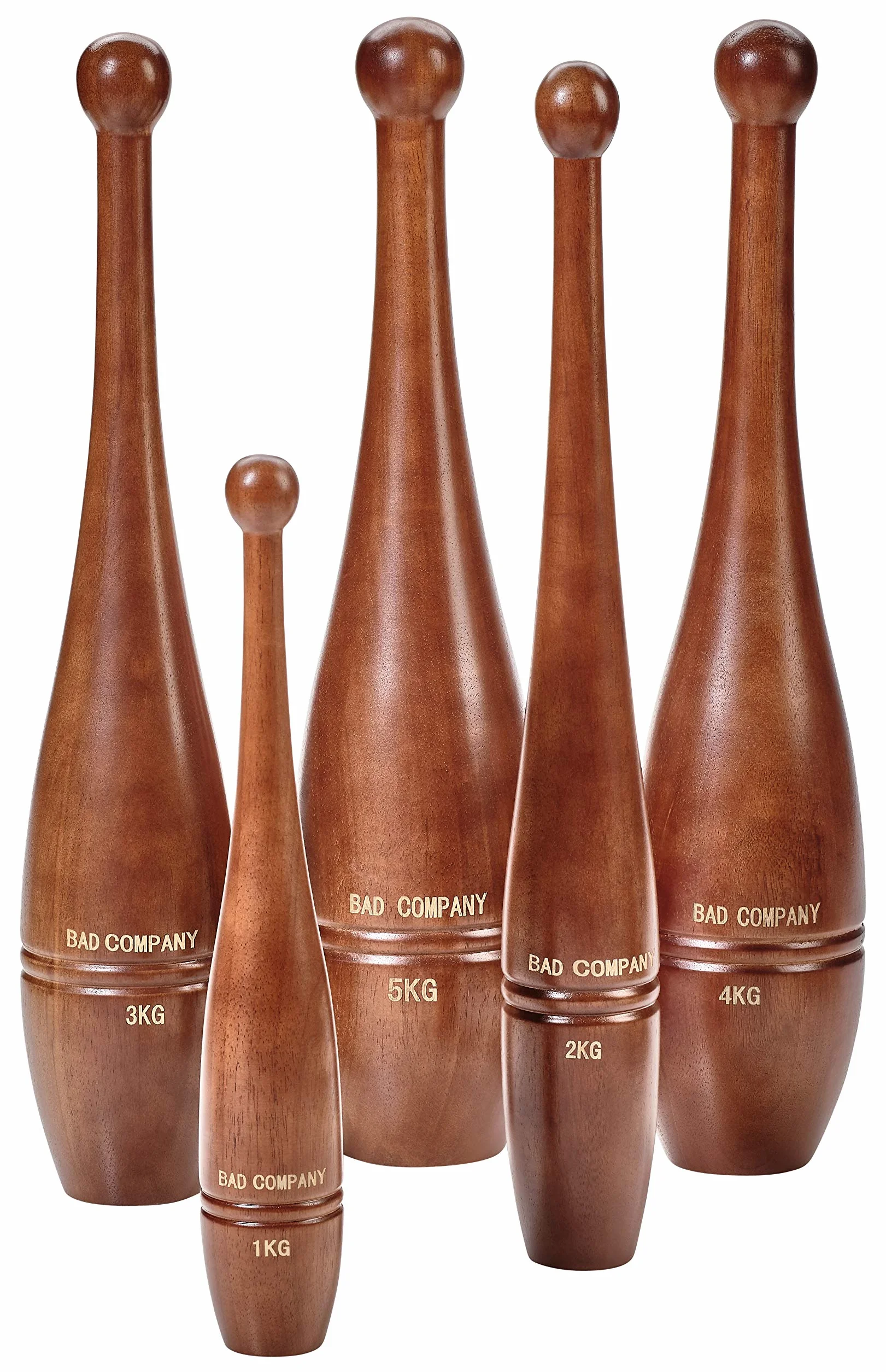 Bad Company Wooden Indian Club Bell I udziec zamachowy z tłoczonego drewna wraz z uszczelką I 2 kg