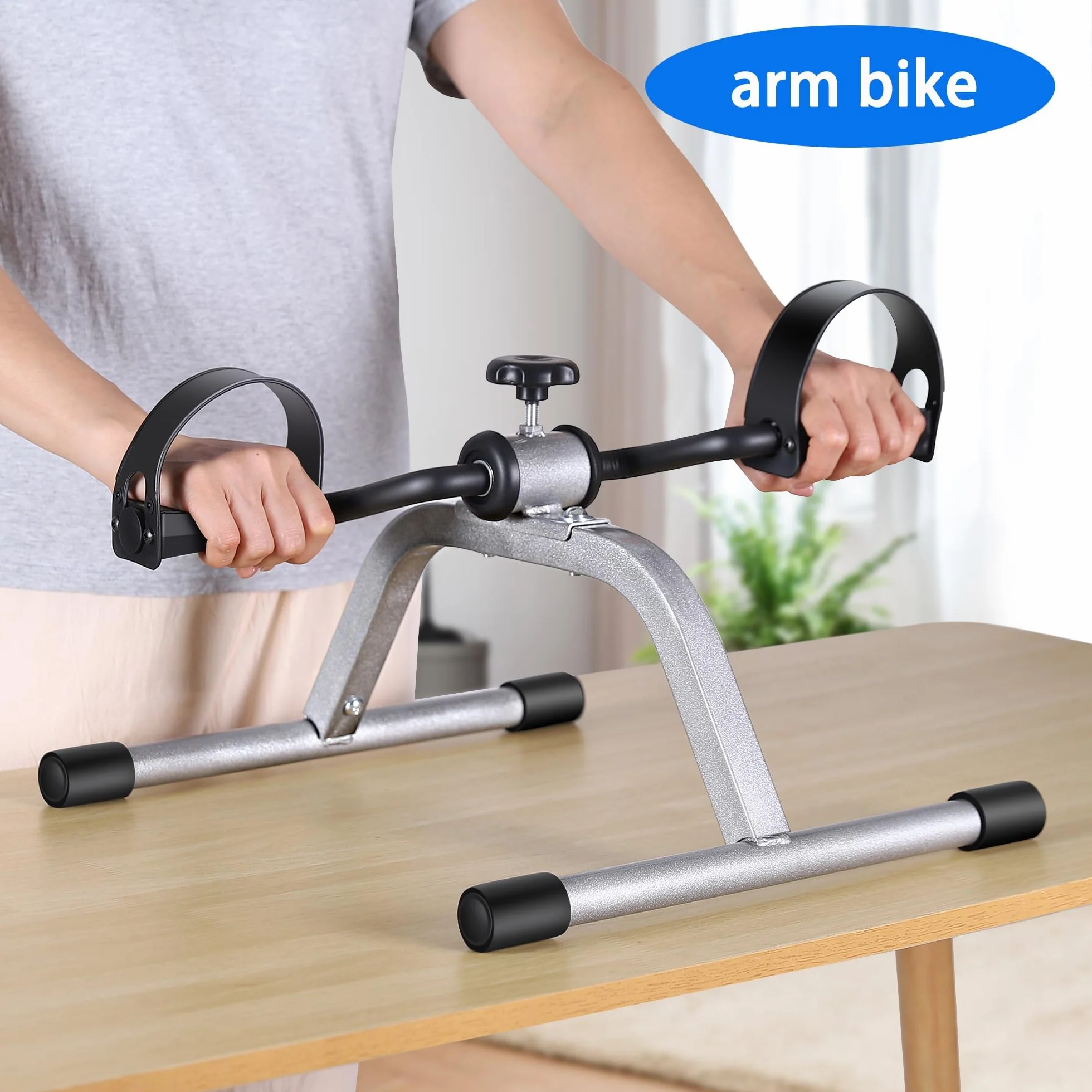 Mini rower treningowy z pedałami, lekki przenośny rower podłogowy