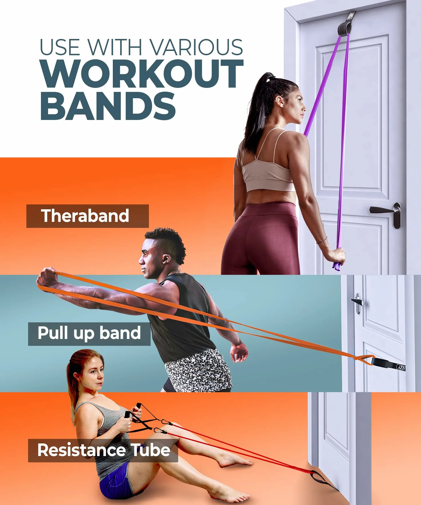 Sozzy Door Anchor for Resistance Bands, Extra Large, Heavy Duty with Solid Nylon Core, Great for Closed Loop Bands, Physical Therapy, Home Workout Equipment