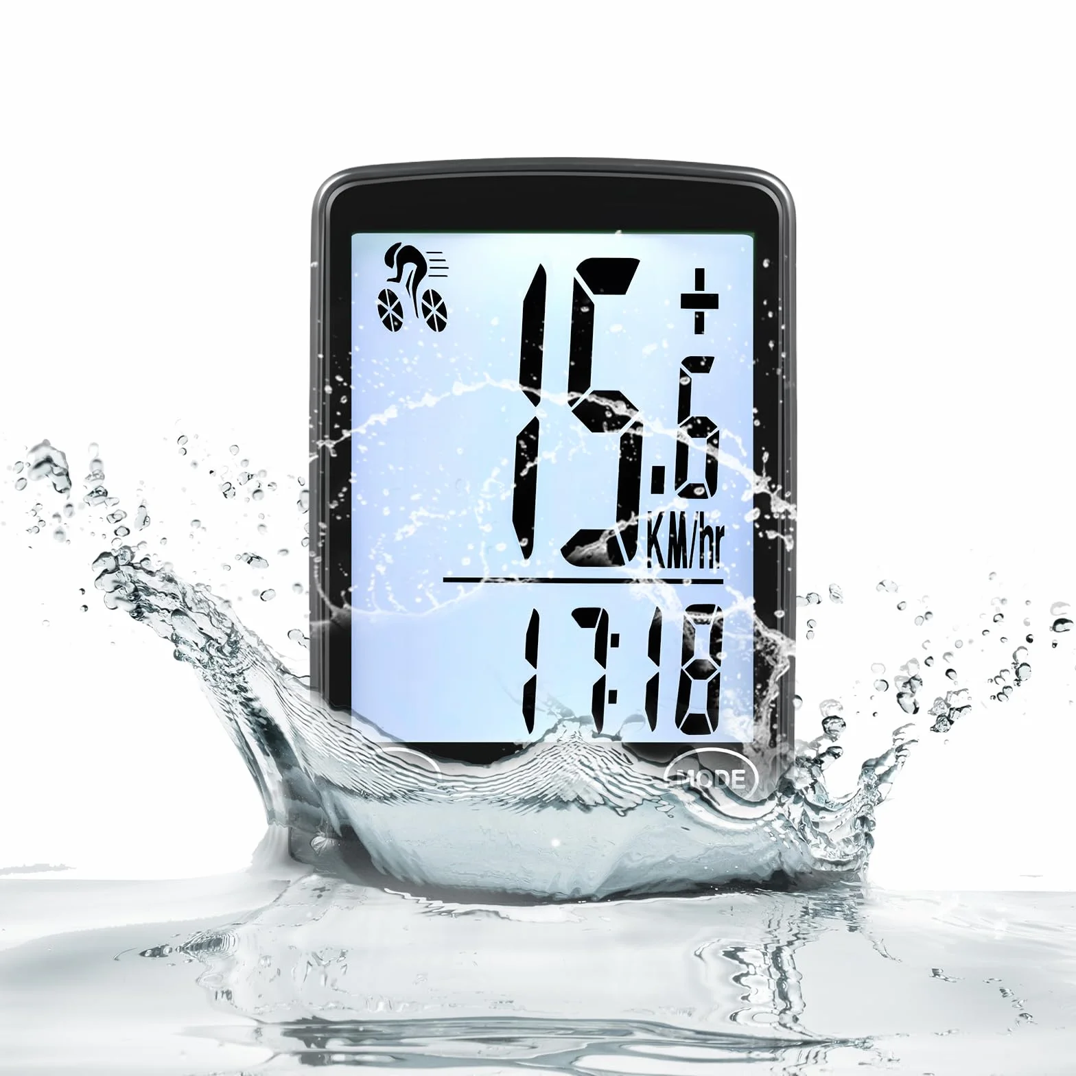 Komputer rowerowy bezprzewodowy, ekran LCD 6.1 cm, automatyczne podświetlenie, uniwersalne 24 funkcje, wodoodporność IPX6, prędkościomierz rowerowy i licznik kilometrów, odpowiedni do jazdy na