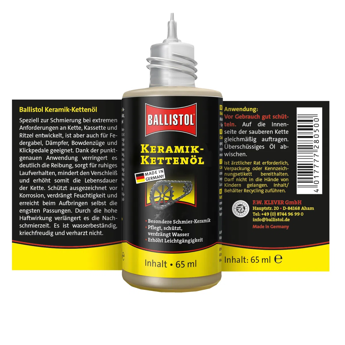 Ballistol Bike, ceramiczny łańcuszek, wielokolorowy, 100 ml