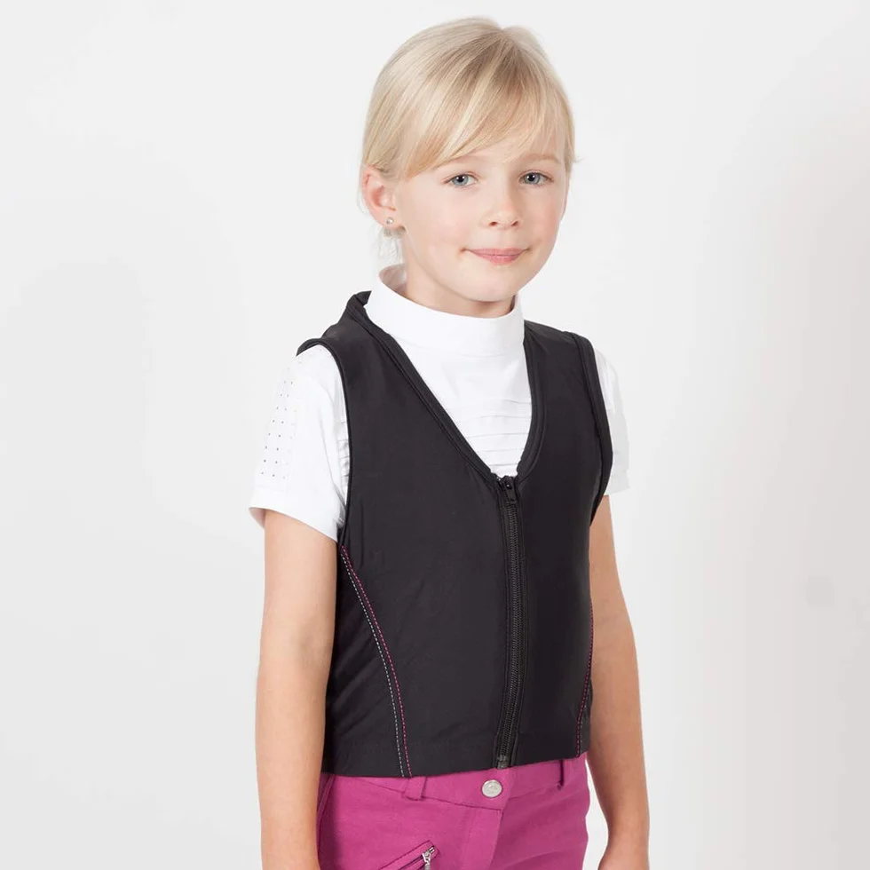 PFIFF 102842 "Anioł Stróż" ochraniacz na plecy dla dzieci, rozmiar XL, czarny/różowy