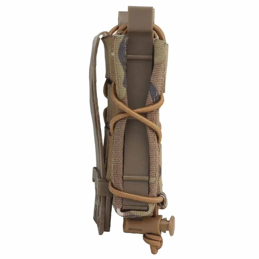 Tatical 9MM 1911 Kabura Na Magazynek Uniwersalny Montowany Na Pasku Bungee Retention Airsoft Podwójny Pistolet MAG Etui MOLLE Podwójny Stos (Color : BK)