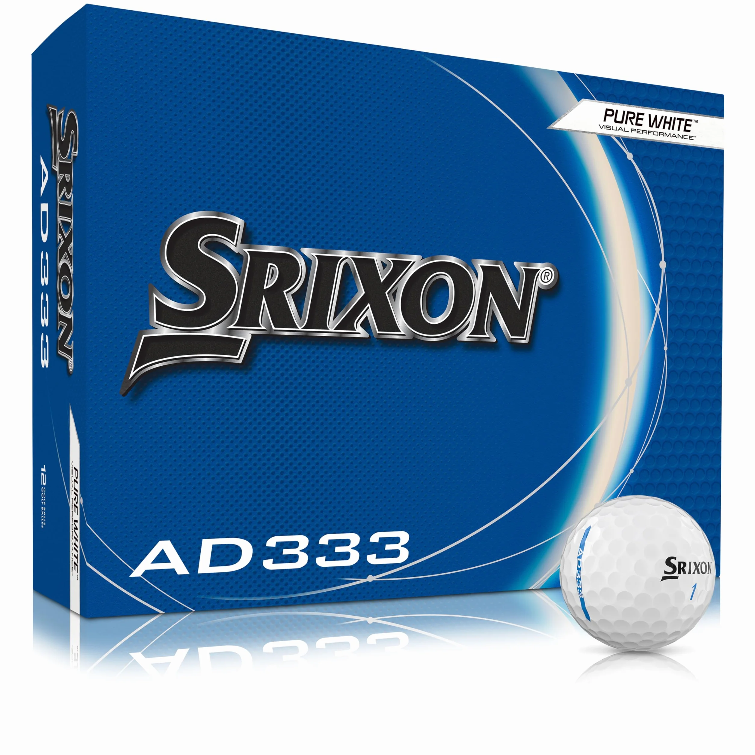 Srixon AD333 11 - Piłki golfowe o wysokiej wydajności i prędkości - niska kompresja - dla spójności i kontroli - linia wyrównująca - akcesoria golfowe premium i prezenty golfowe, białe