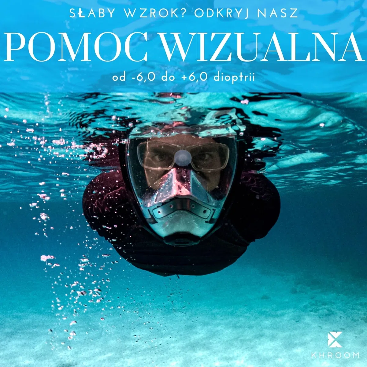 Khroom DEKRA bezpieczna maska ​​do snorkelingu pod względem CO2, pełna maska ​​| Seaview X - maska ​​do nurkowania dla dorosłych / dzieci | Sprzęt do snorkelingu