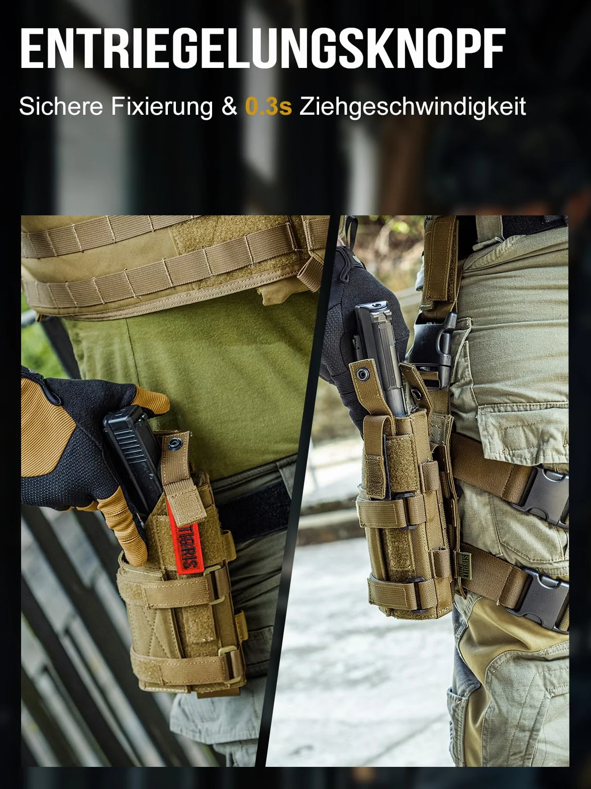 OneTigris 1000D nylonowa kabura na pistolet Molle kabura na pistolet
